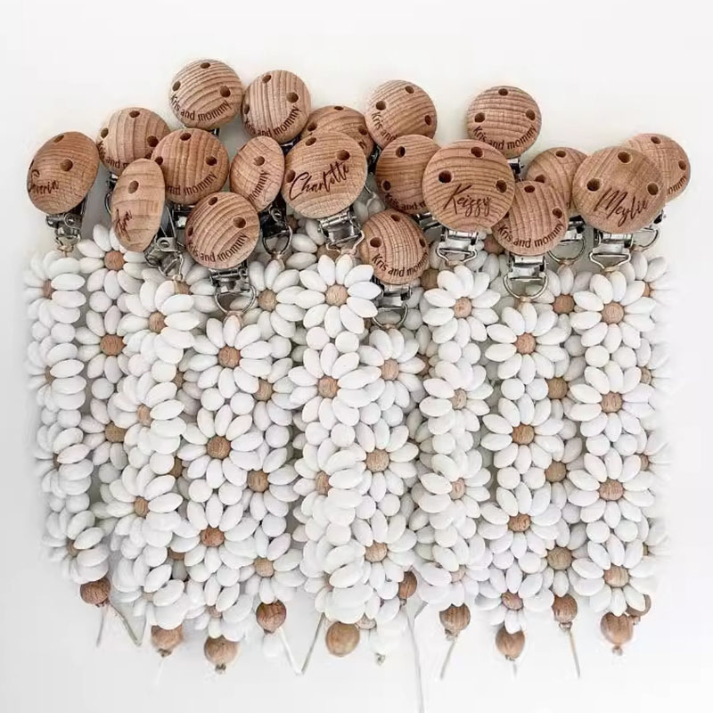 Baby Teethers - Benutzerdefinierte Name Holz personalisierte Baby Schnuller