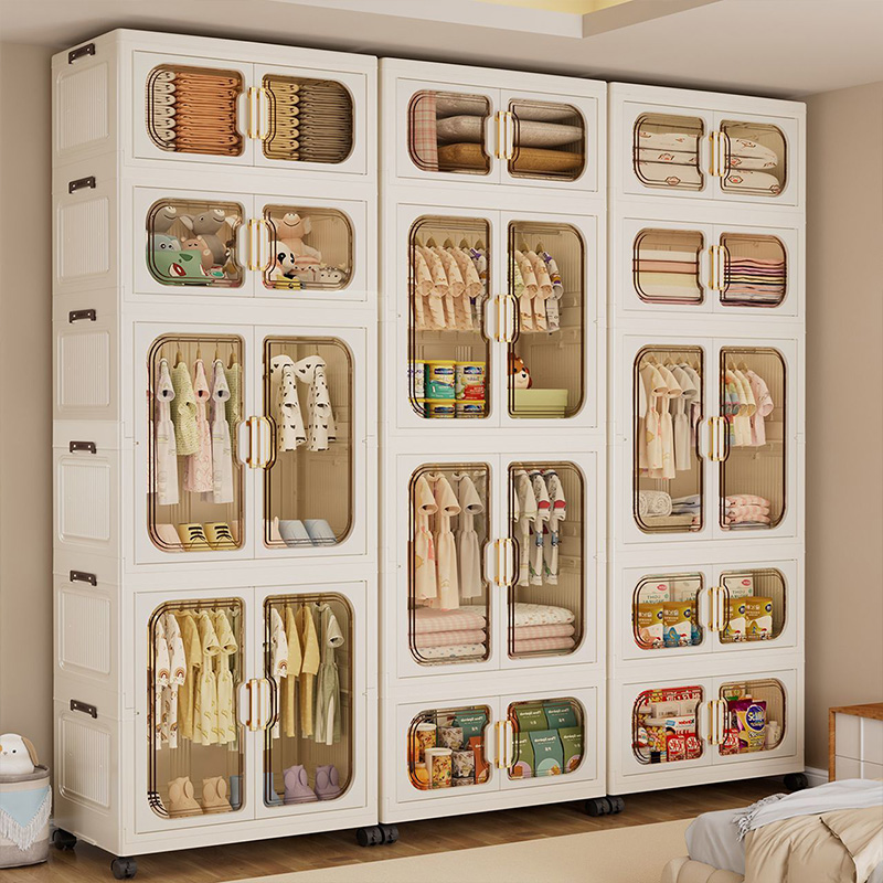 Baby Products Manufacturers - Bunter, faltbarer Kinderkleiderschrank – Große Aufbewahrungsbox