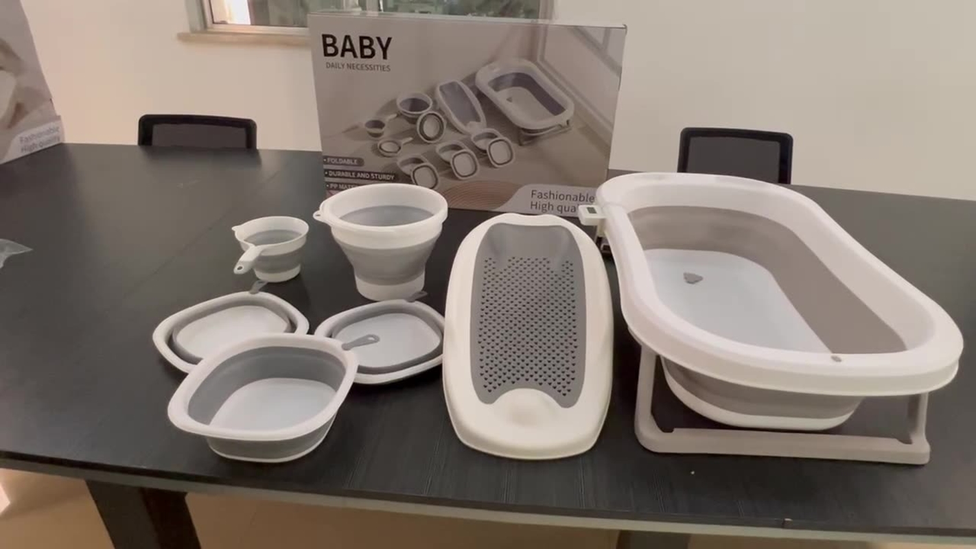 4/7-teiliges zusammenklappbare – Baby Bath Tub Foldable Bewertung und Preis