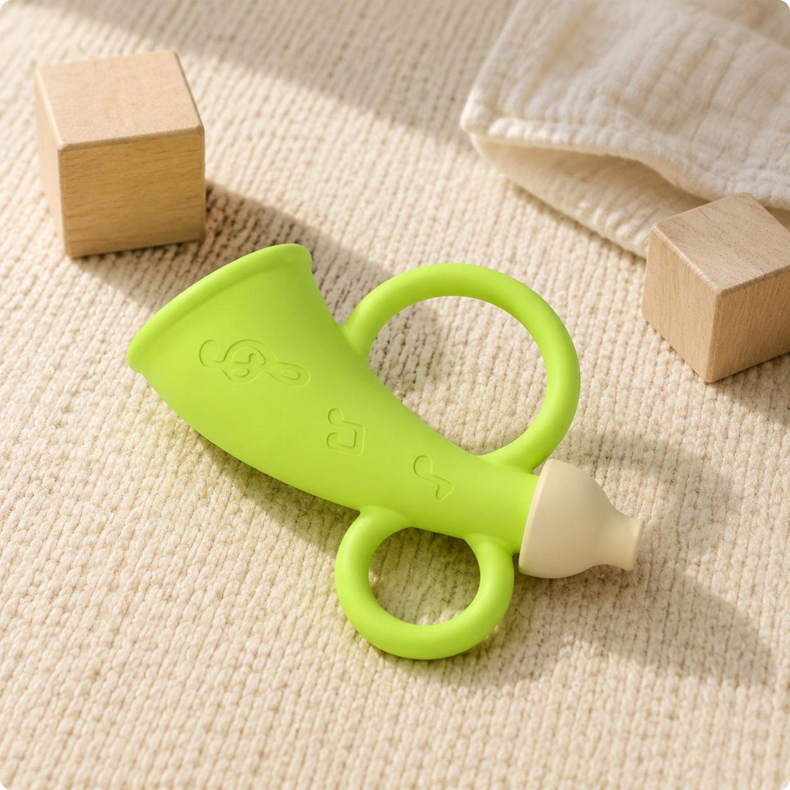Baby-Silikon-Horn-Pfeife, kaub – Baby Teethers Bewertung und Preis