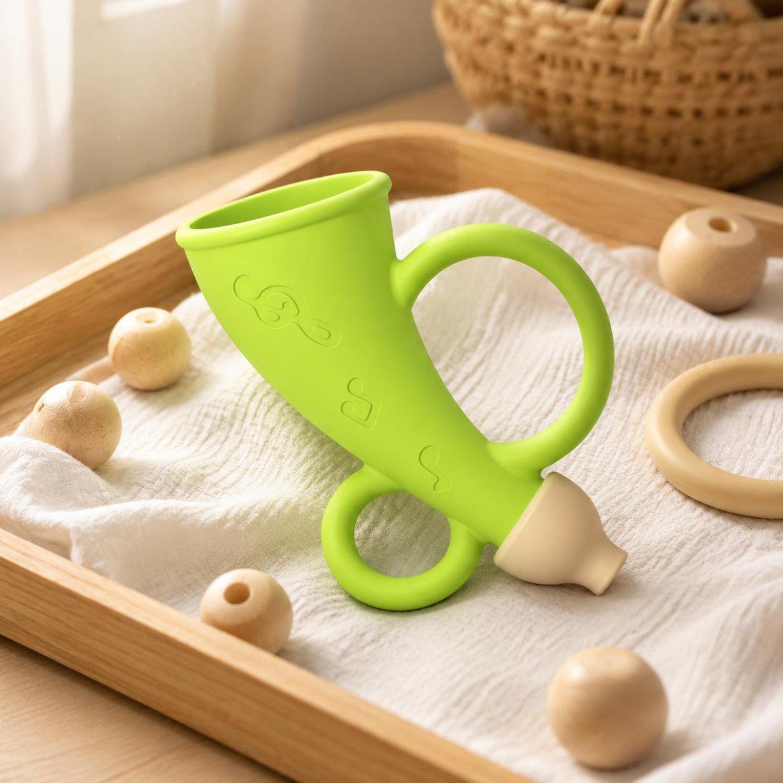 Baby-Silikon-Horn-Pfeife, kaub – Baby Teethers Bewertung und Preis