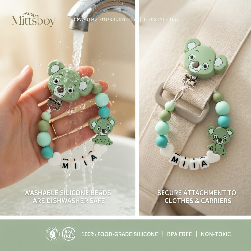 Silikon-Schnullerkette mit Per – Baby Teethers Bewertung und Preis